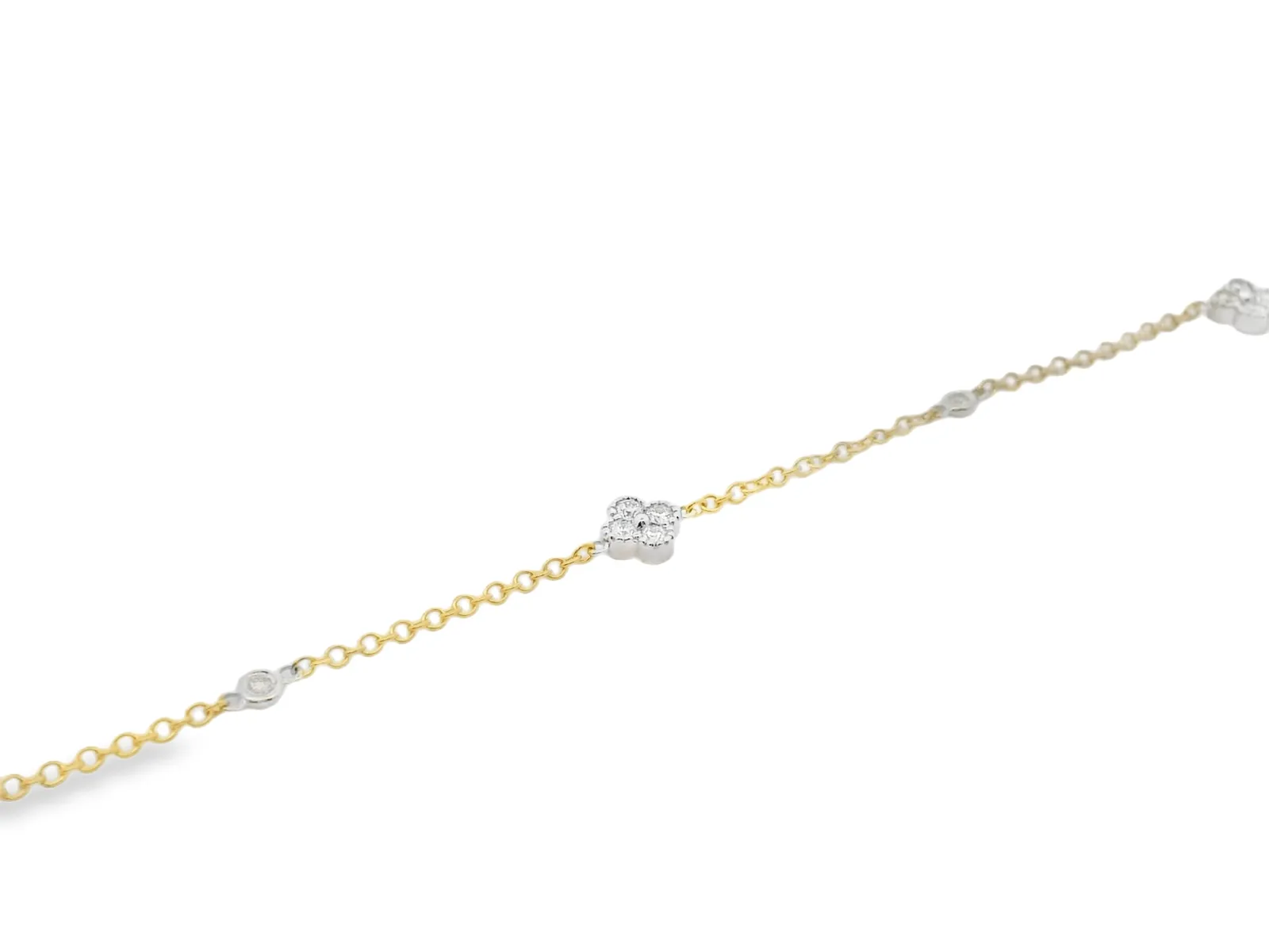 14K two-Tone Diamond Link bracelet