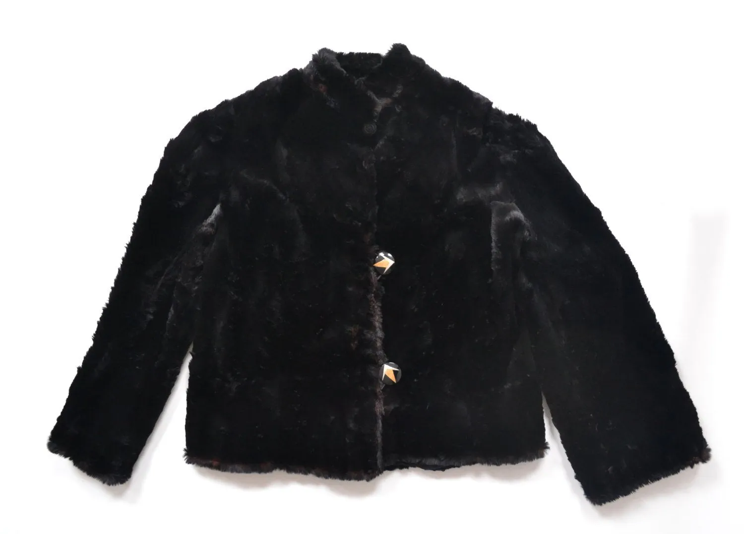 1950s Black Fur Jacket