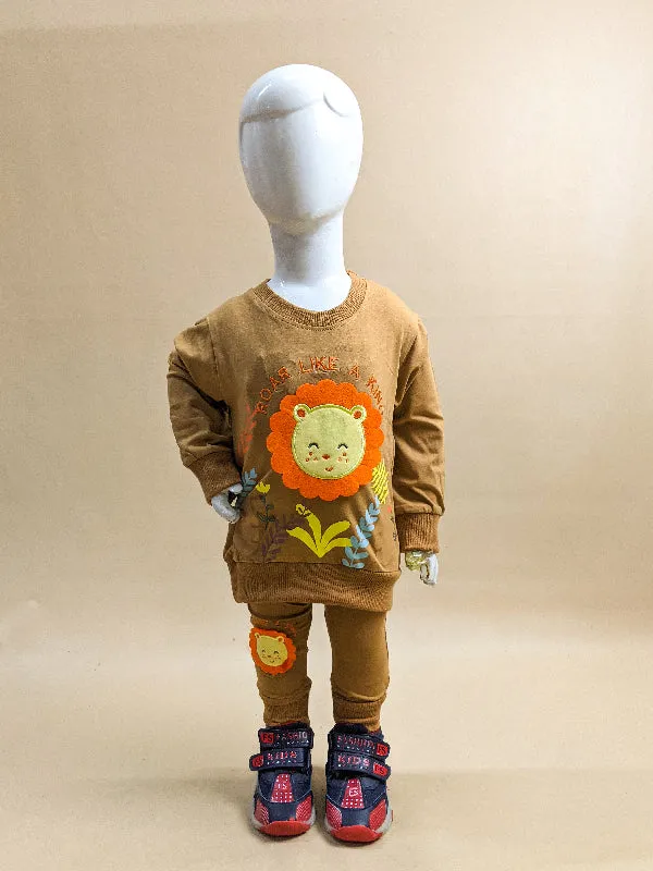 1Yr - 4Yrs Jersey King Brown Suit For Kids BS101