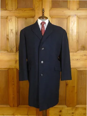 24/0983 near immaculate continental tailored 2-tone blue heavyweight overcoat 46