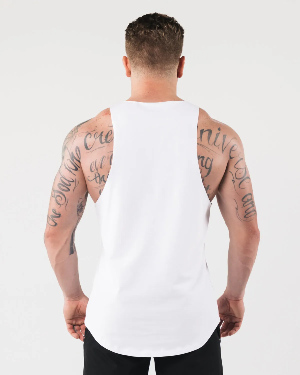 AA Raw Cut Tank - White