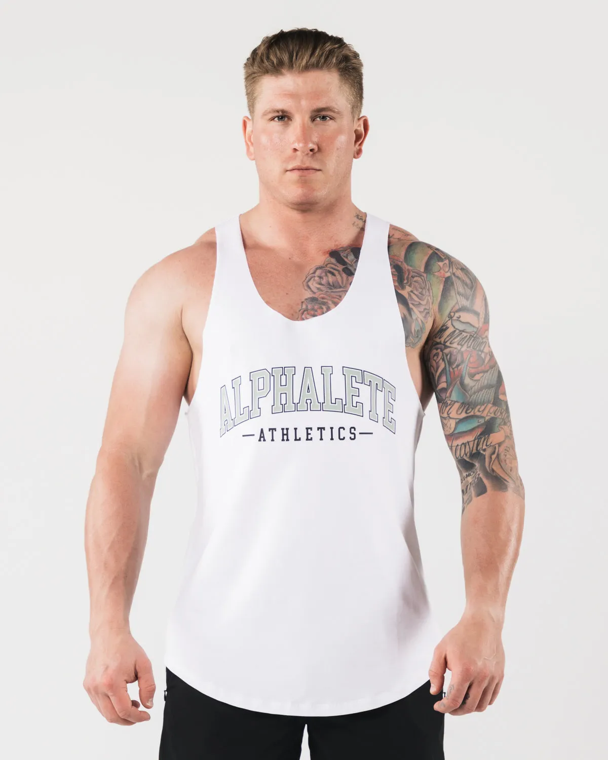 AA Raw Cut Tank - White