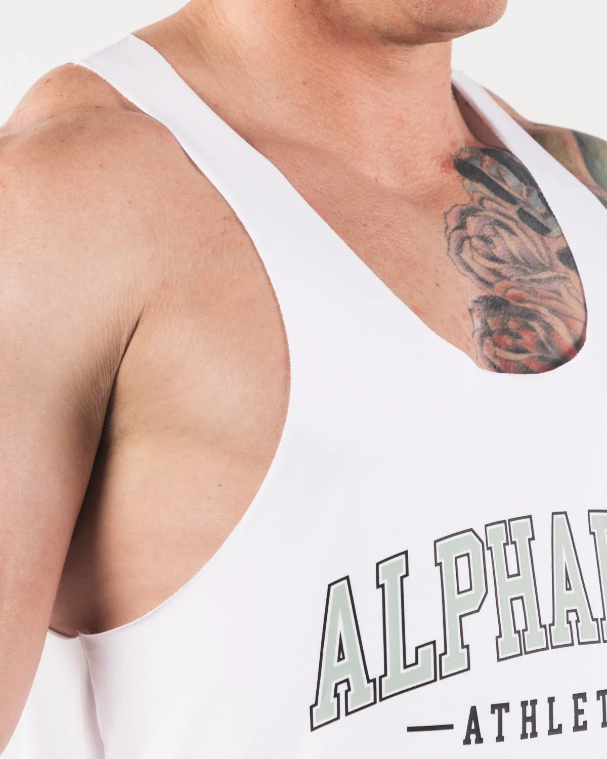 AA Raw Cut Tank - White