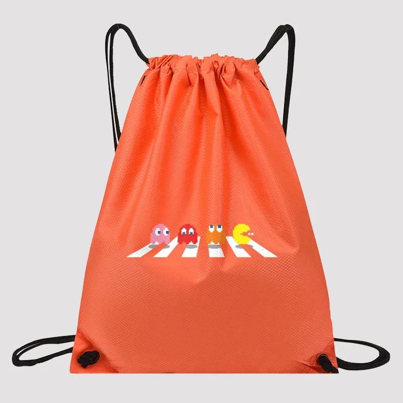 Abbey Pac-Man Drawstring Cinch Bag