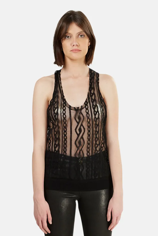 Alexander Wang Burnout Cable Tank Top