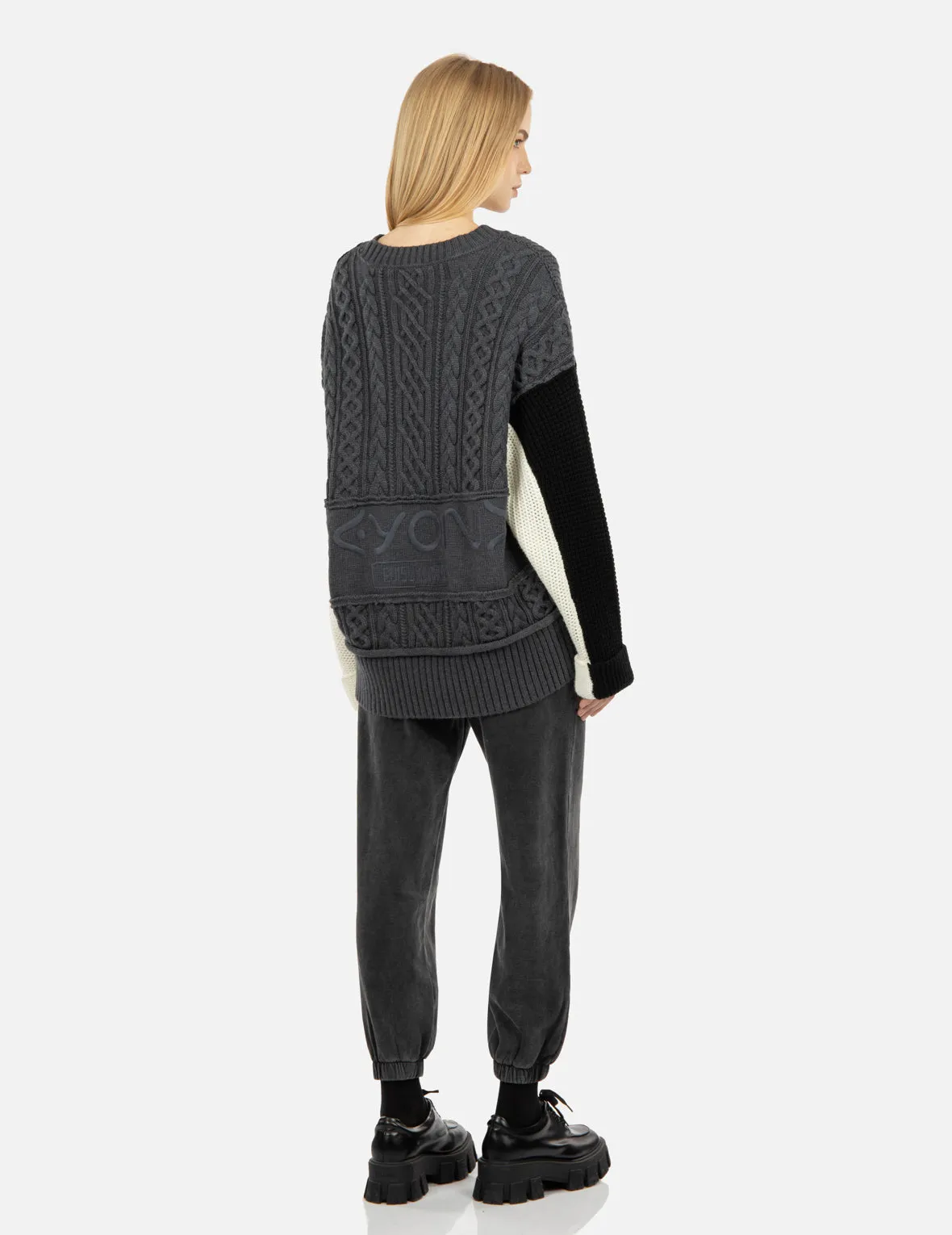 Asymmetric Colorblock Sweater