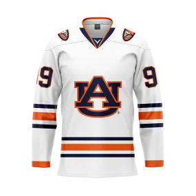 Auburn White Custom Sublimated With Twill Authentic Replica Jersey