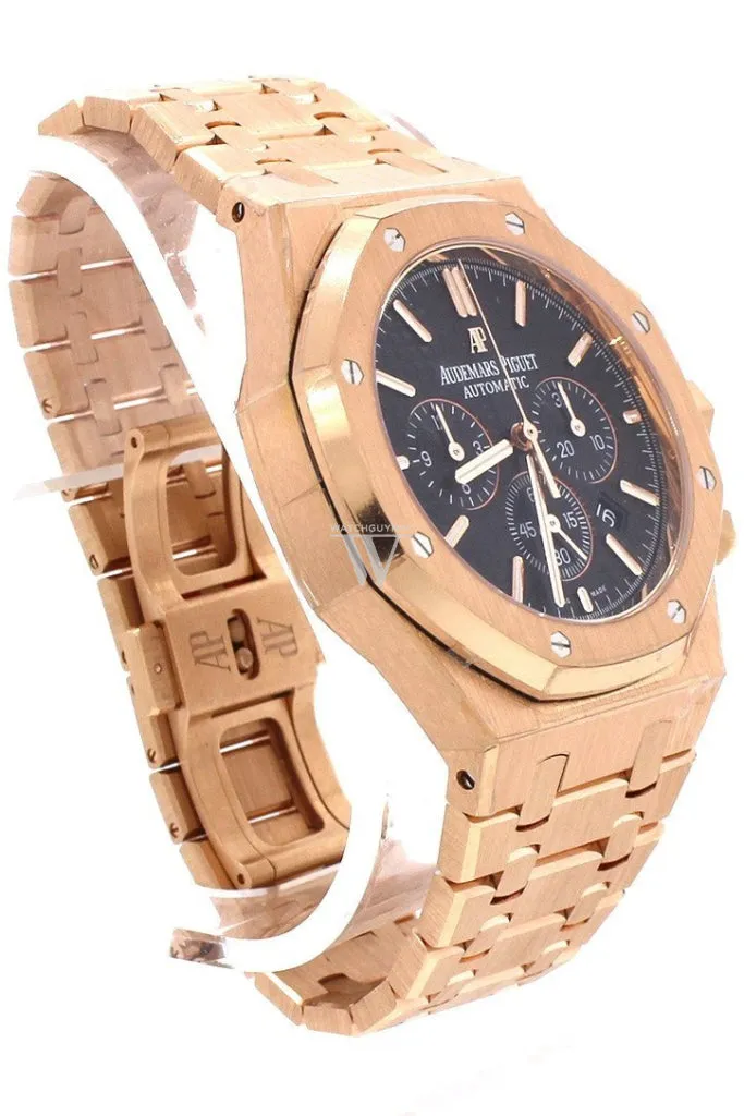 Audemars Piguet Royal Oak Chronograph Black Dial Watches 18kt Pink Gold 26320OR.OO.1220OR.01 DCM