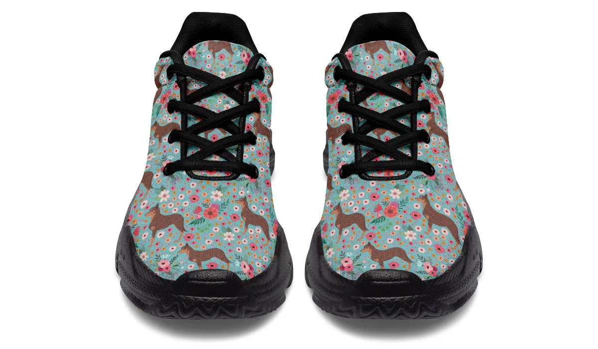 Australian Kelpie Flower Chunky Sneakers