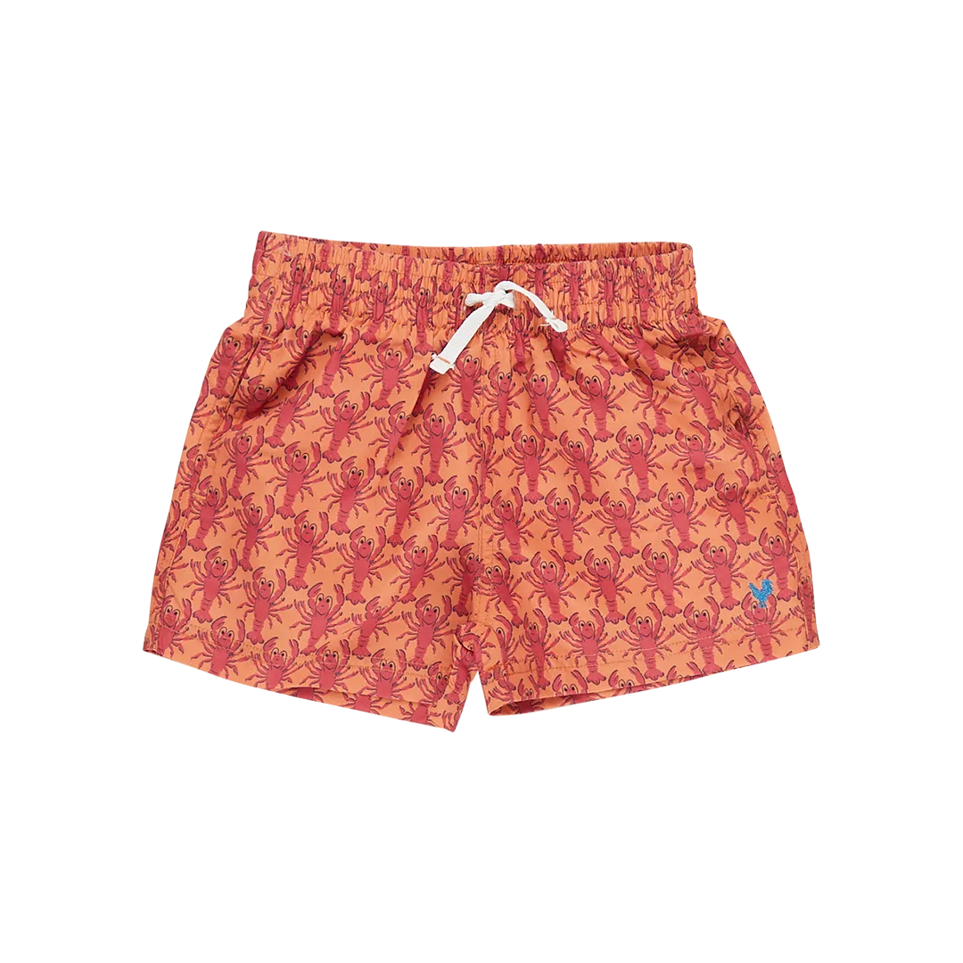 Baby Boys Swim Trunk - Orange Lobsters