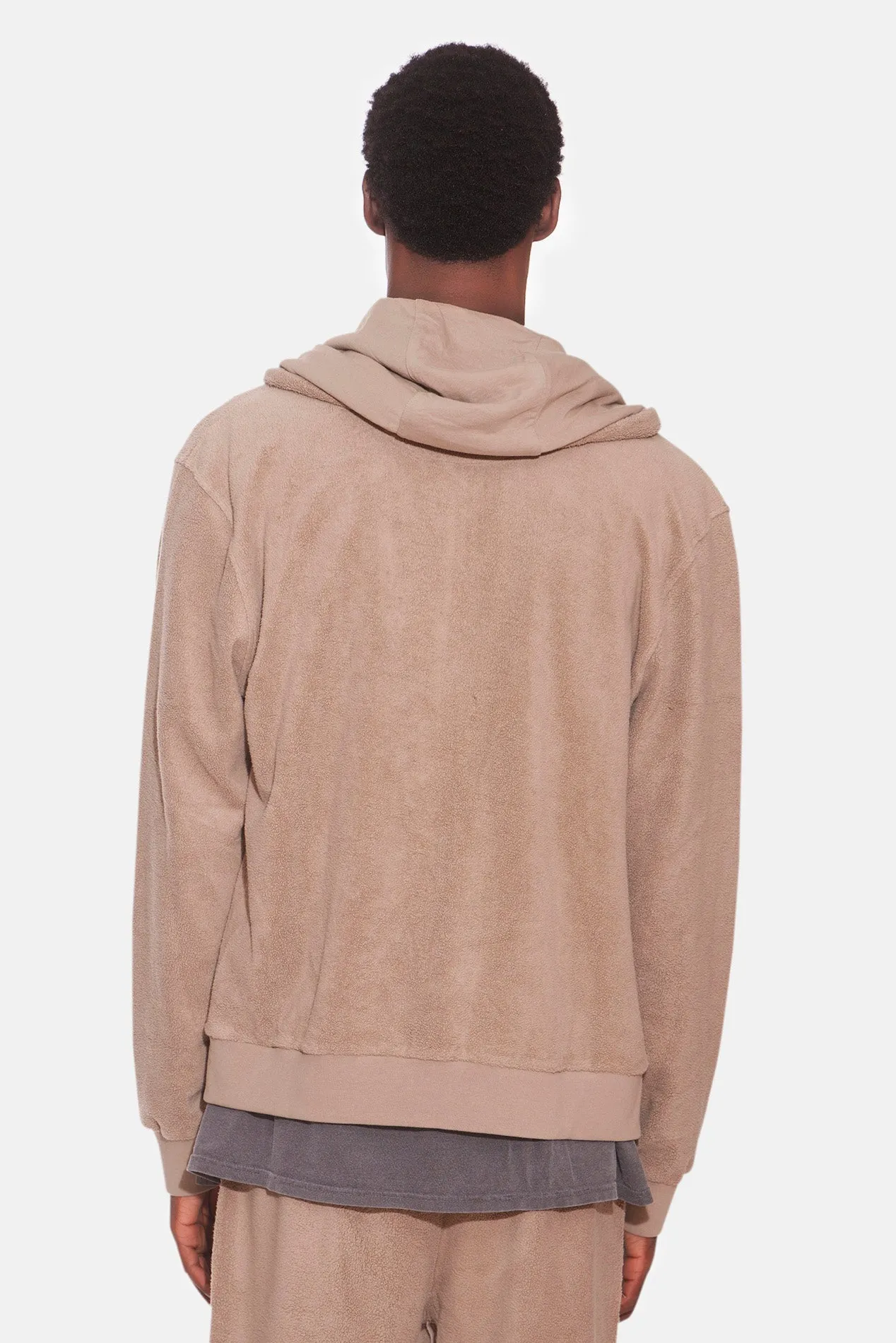 B&C Zip Hoodie Taupe