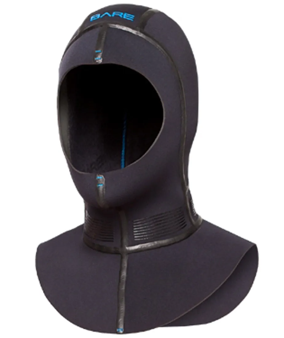 Bare 5mm Sealtek Wet Full Stretch Elastek Scuba Diving Hood with Bib