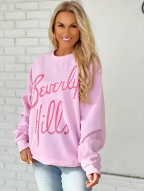 Beverly Hills Sweatshirt- Pink