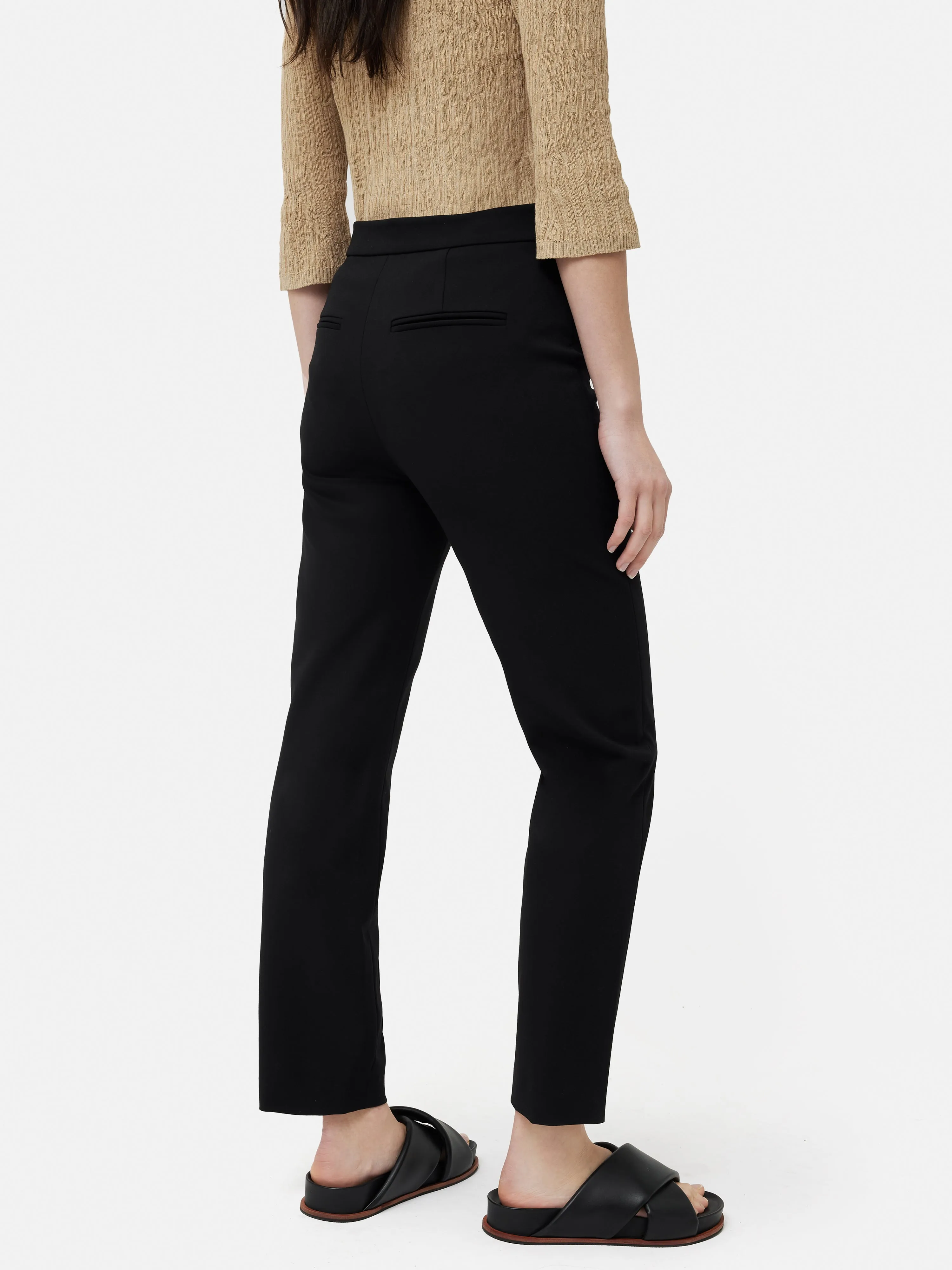 Bi Stretch Cigarette Trouser | Black