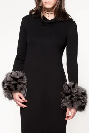 Black & Grey Designer Fur cuffs