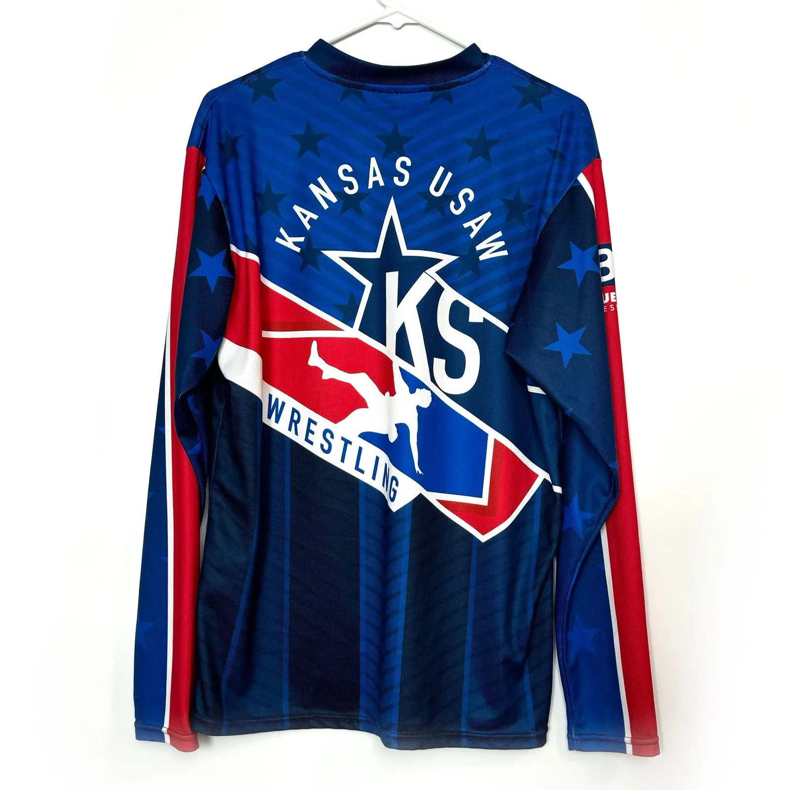 Blue Chip Athletic | Kansas USAW L/s 1/4 Zip Top | Color: Blue/Red | Size: L | EUC