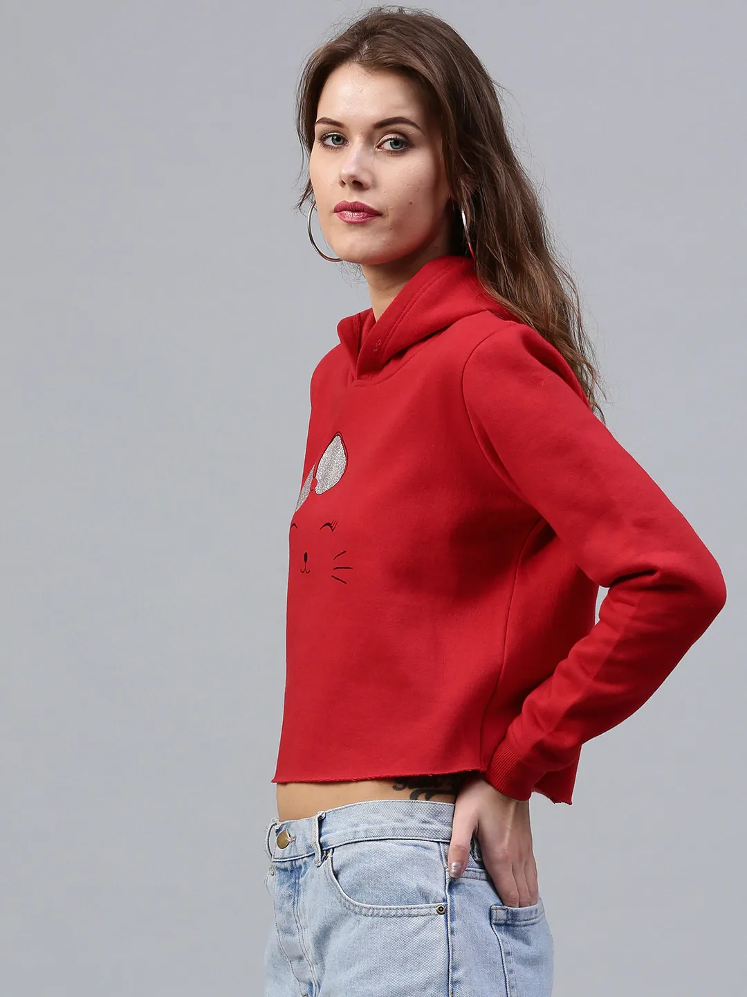 Bow Kitty Red Sweatshirt