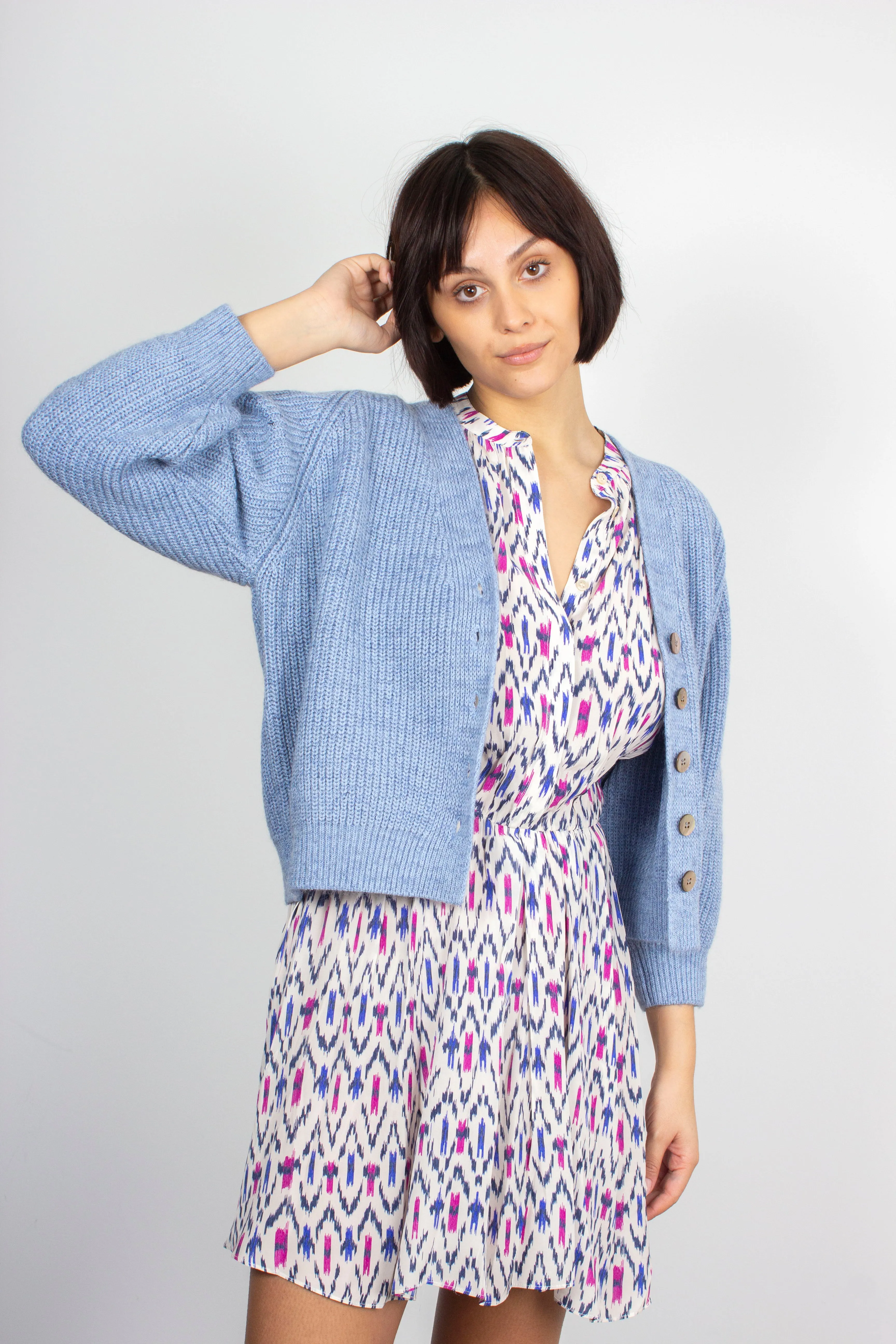 BR Dosany Cardigan in Chambray