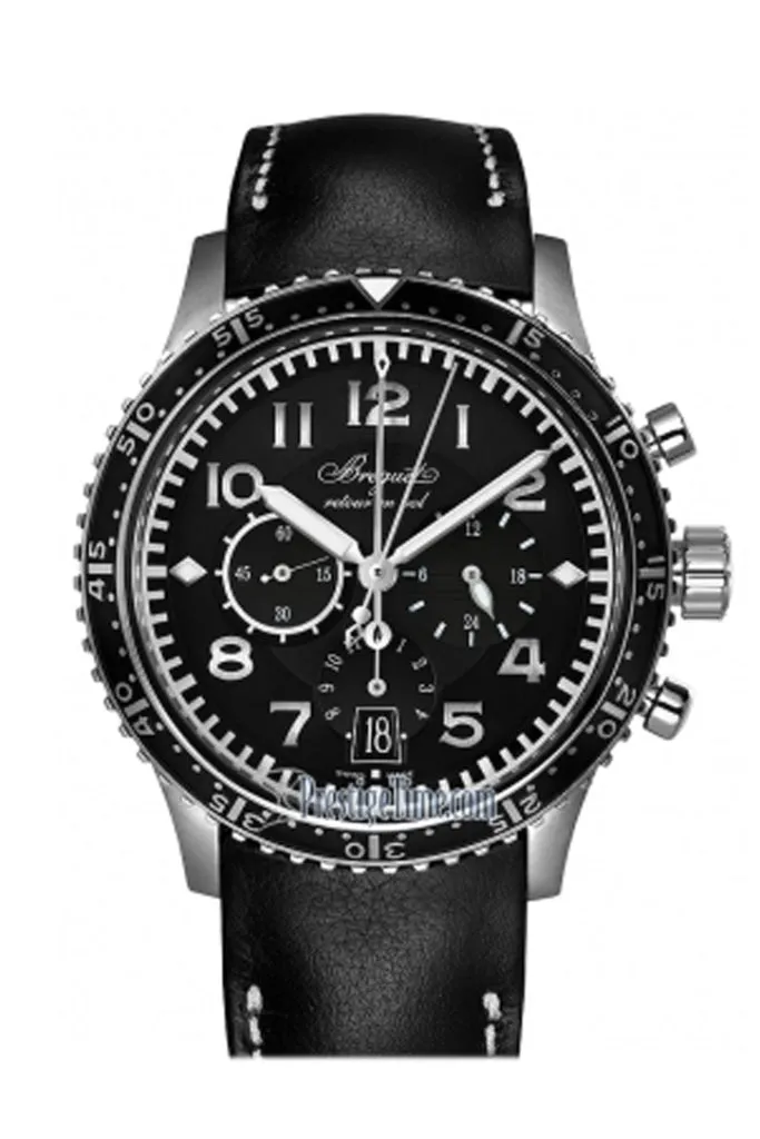 Breguet Transatlantique Type XXI Flyback Black Dial Automatic Men's Watch 3810TIH23ZU