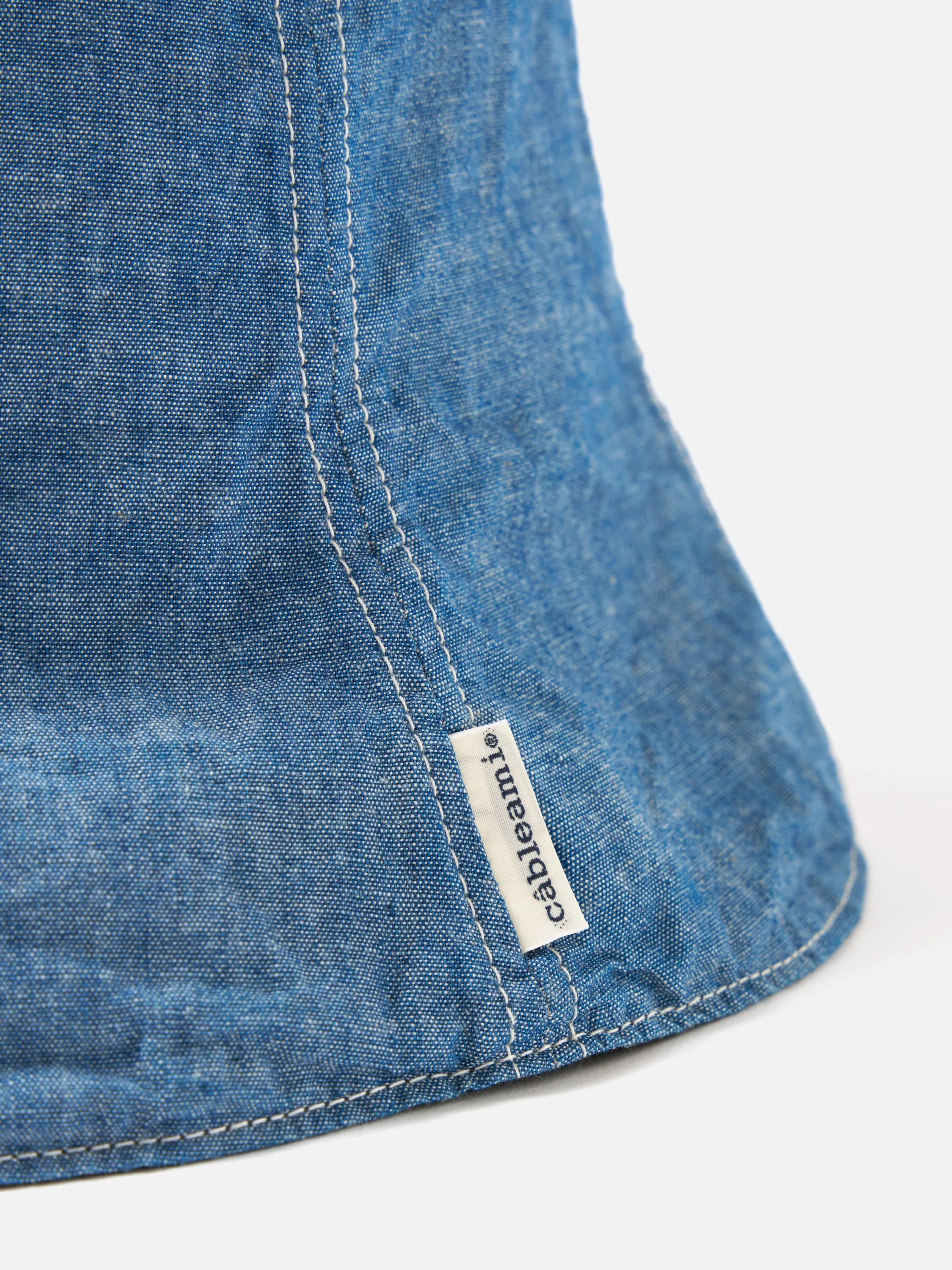 cableami® Reversible Tulip Hat in Indigo/Blackwatch 5oz Chambray/Cordura