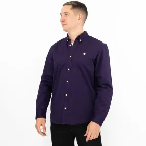 Carhartt WIP Mens Shirt Long Sleeve Madison Purple