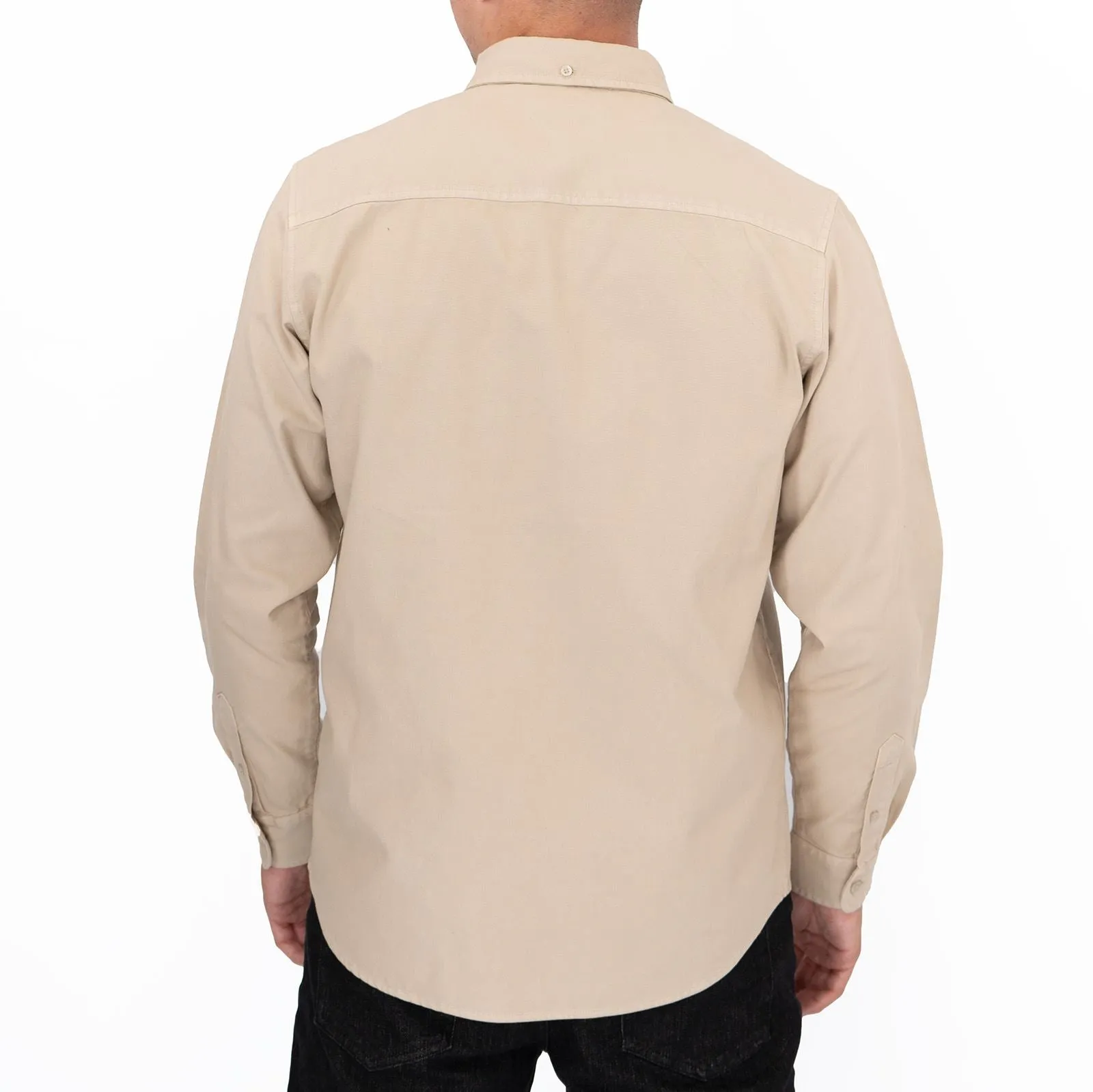 Carhartt WIP Mens Shirt Long Sleeve Madison Storm Beige