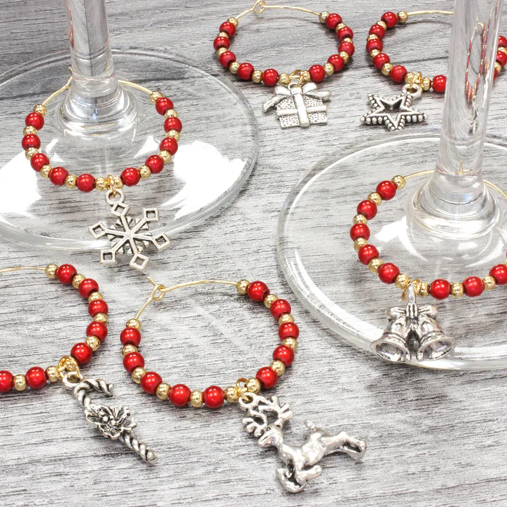 Christmas Wine Glass Charms Kit