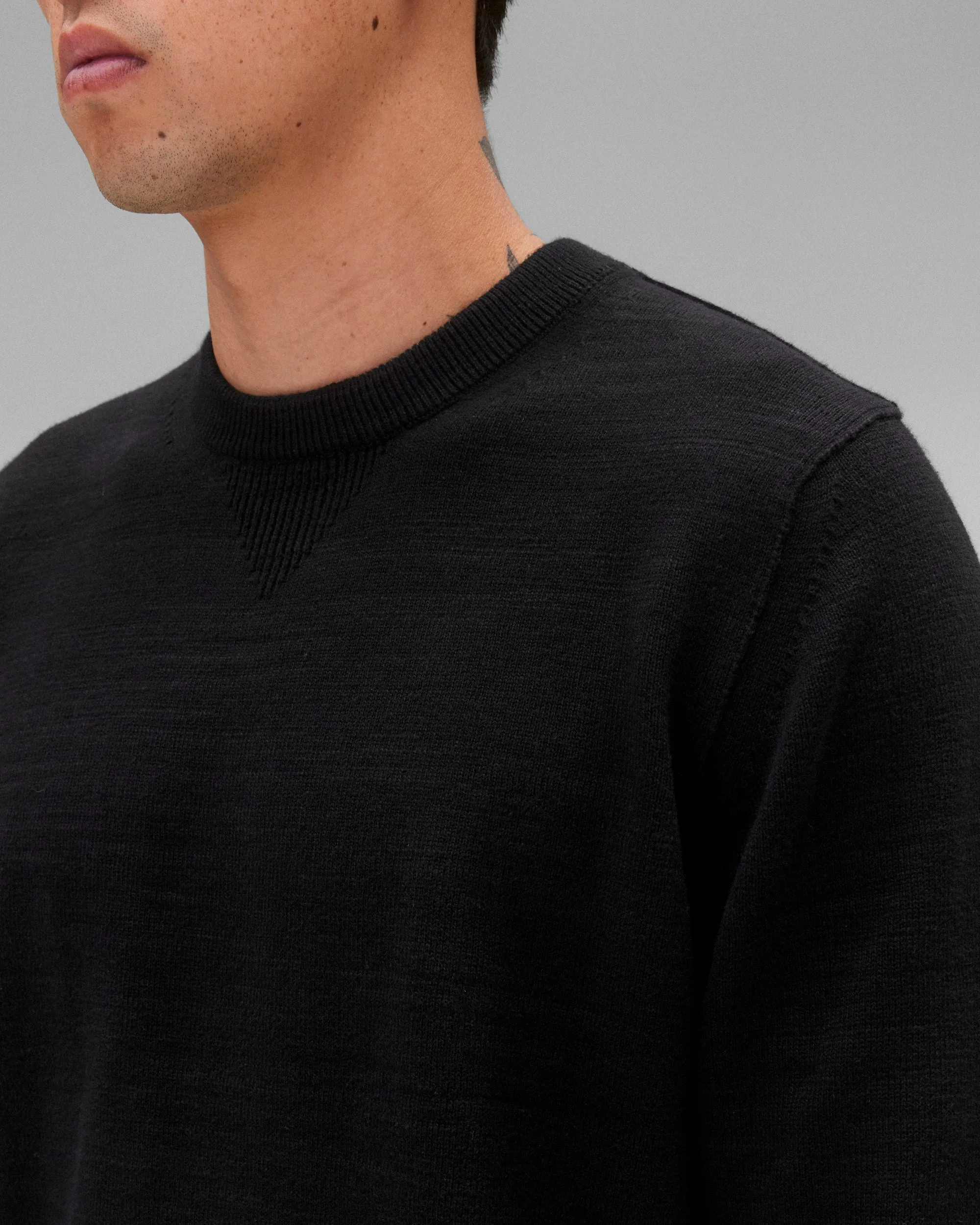 Cotton Slub Laurel Crewneck