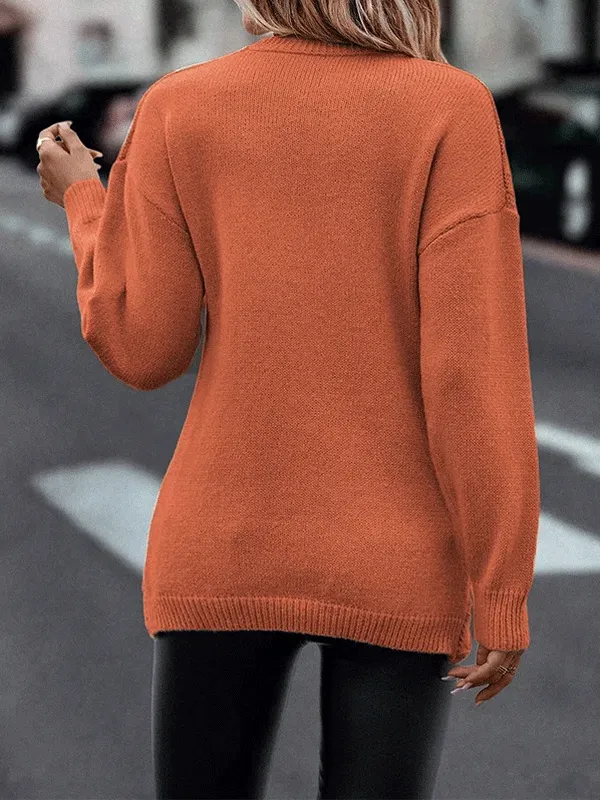 Criss Cross Cable Knit Sweater