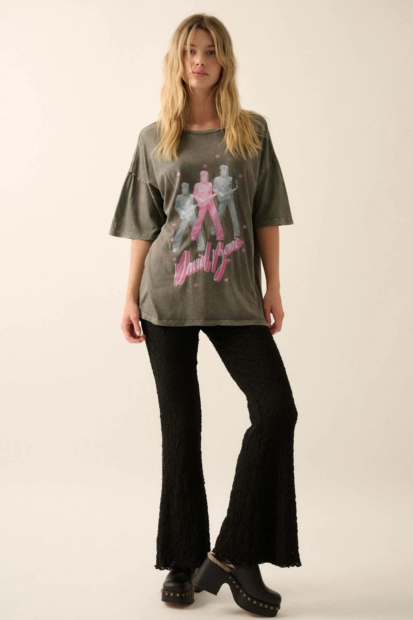 David Bowie Saxophone Oversize Graphic Tee