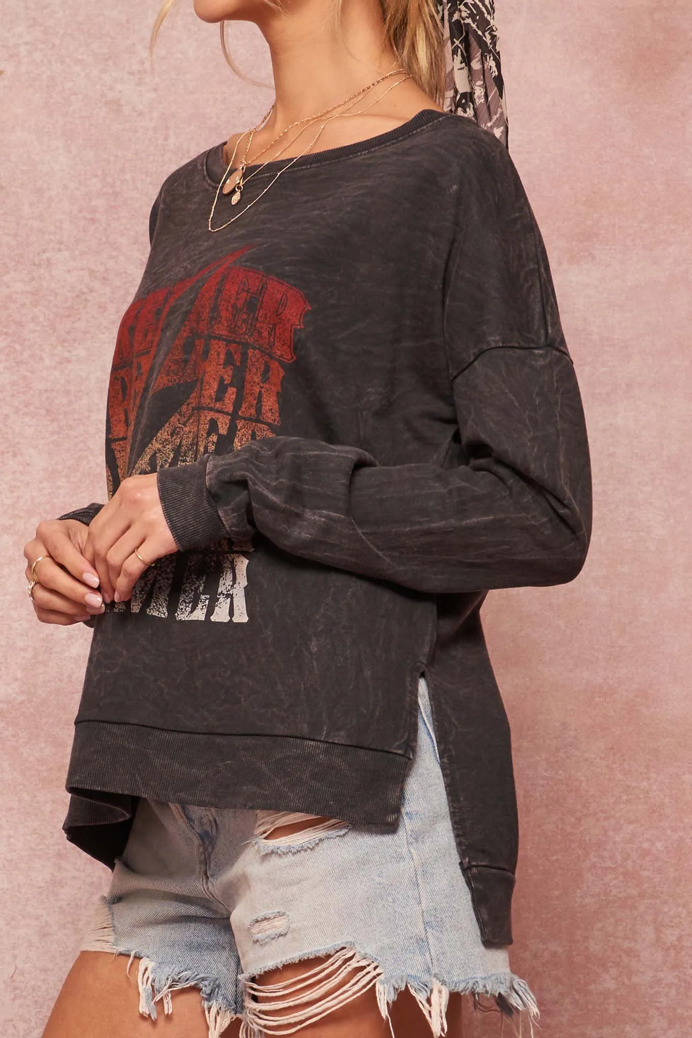 Dreamer Vintage-Washed Graphic Sweatshirt