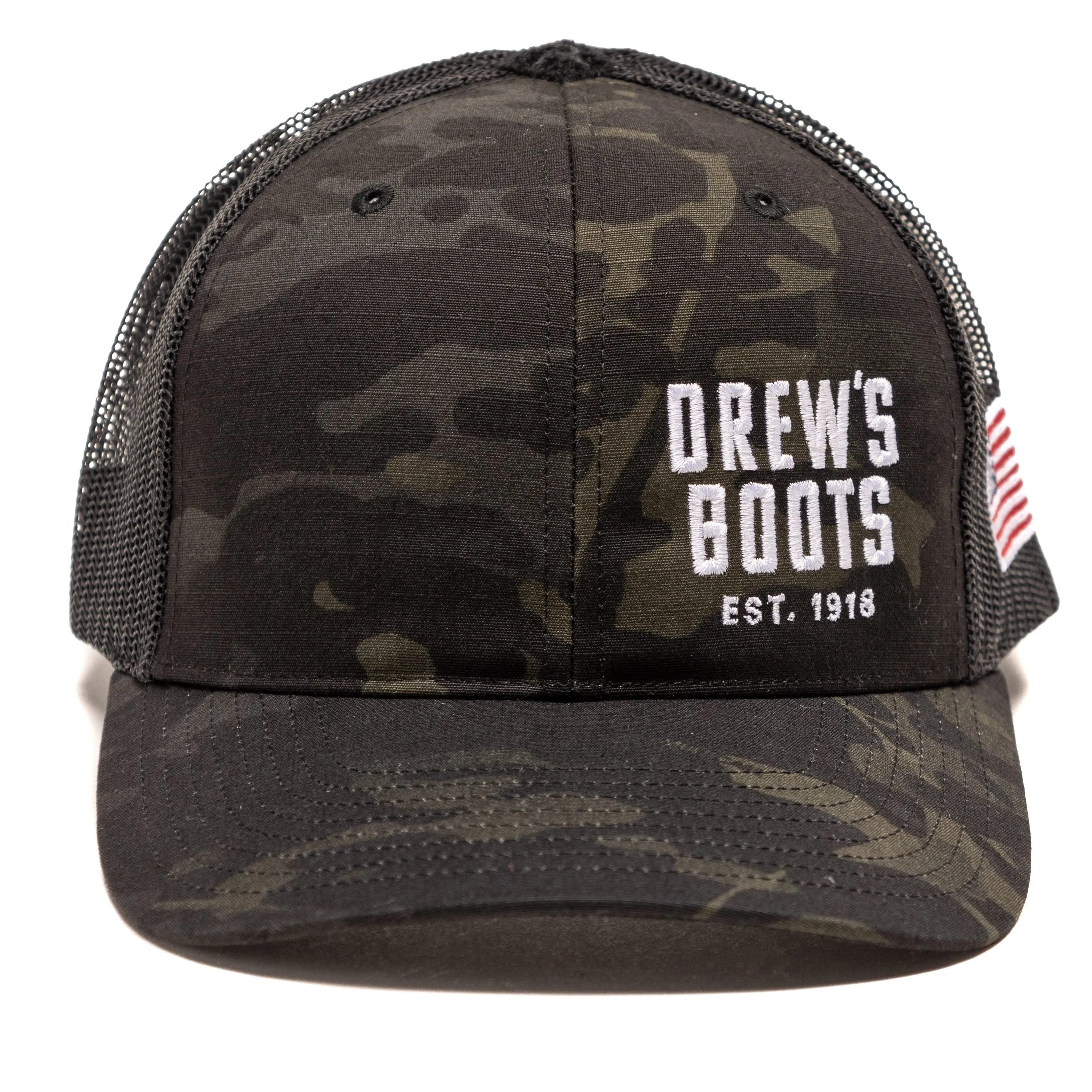 Drew's Boots Trucker Hat - Multicam/Black