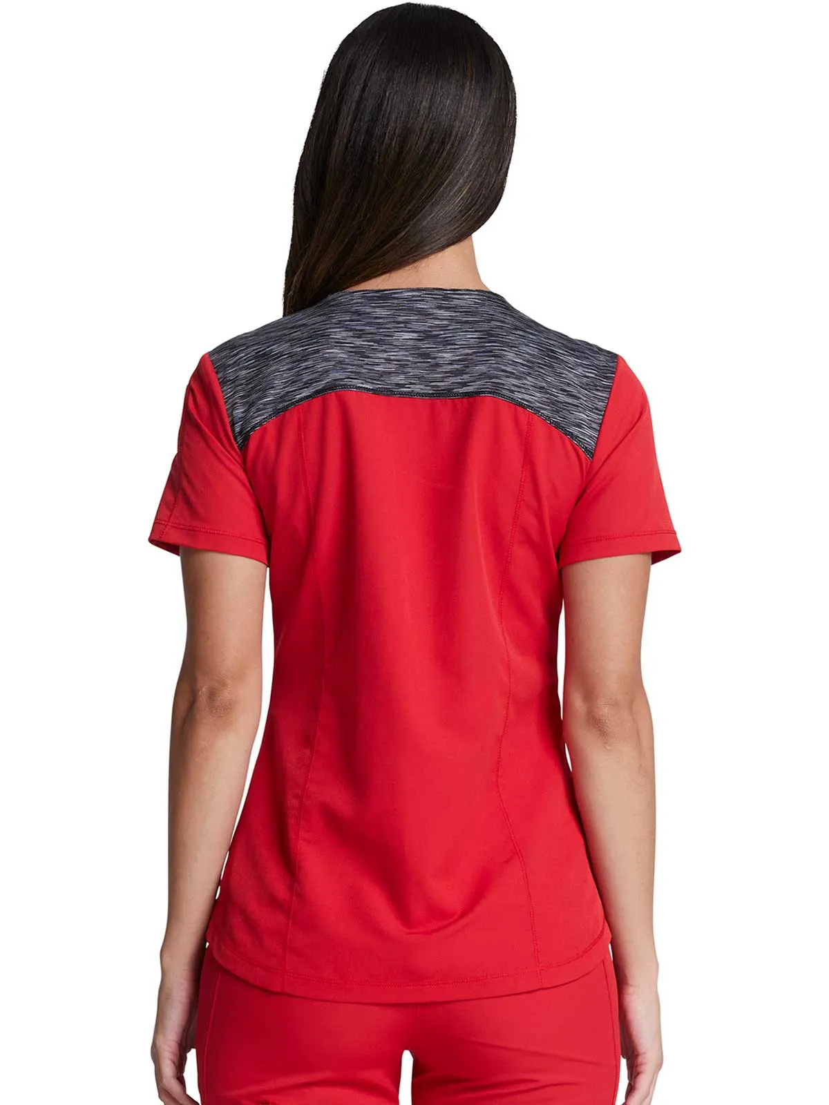 Dynamix -Women's V-Neck Solid Scrub Top