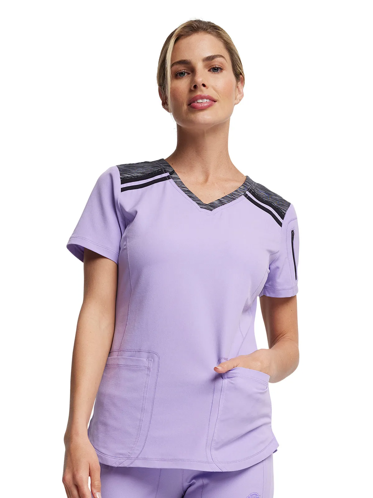 Dynamix -Women's V-Neck Solid Scrub Top