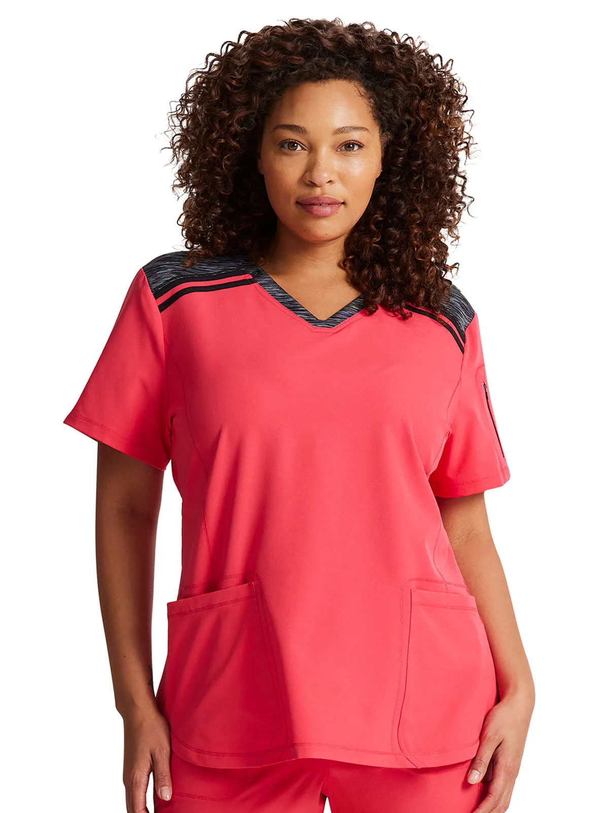 Dynamix -Women's V-Neck Solid Scrub Top