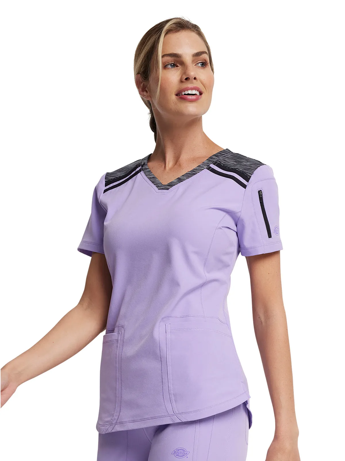 Dynamix -Women's V-Neck Solid Scrub Top