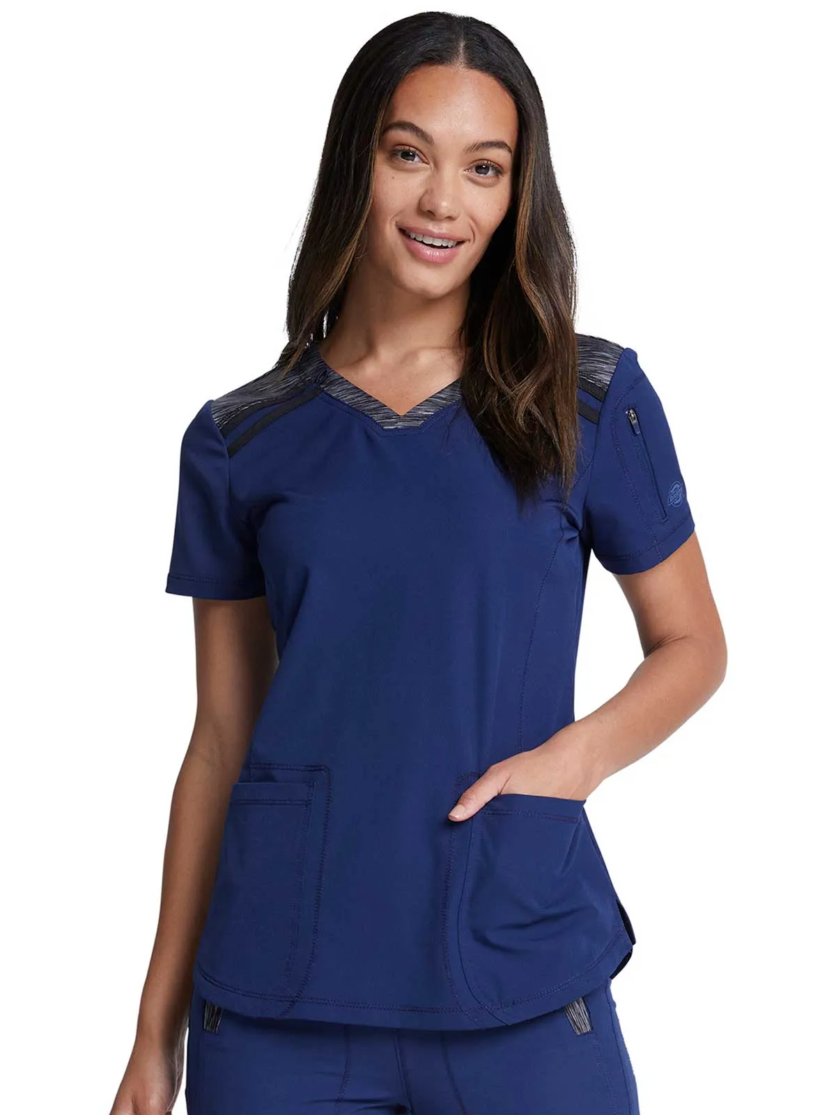 Dynamix -Women's V-Neck Solid Scrub Top