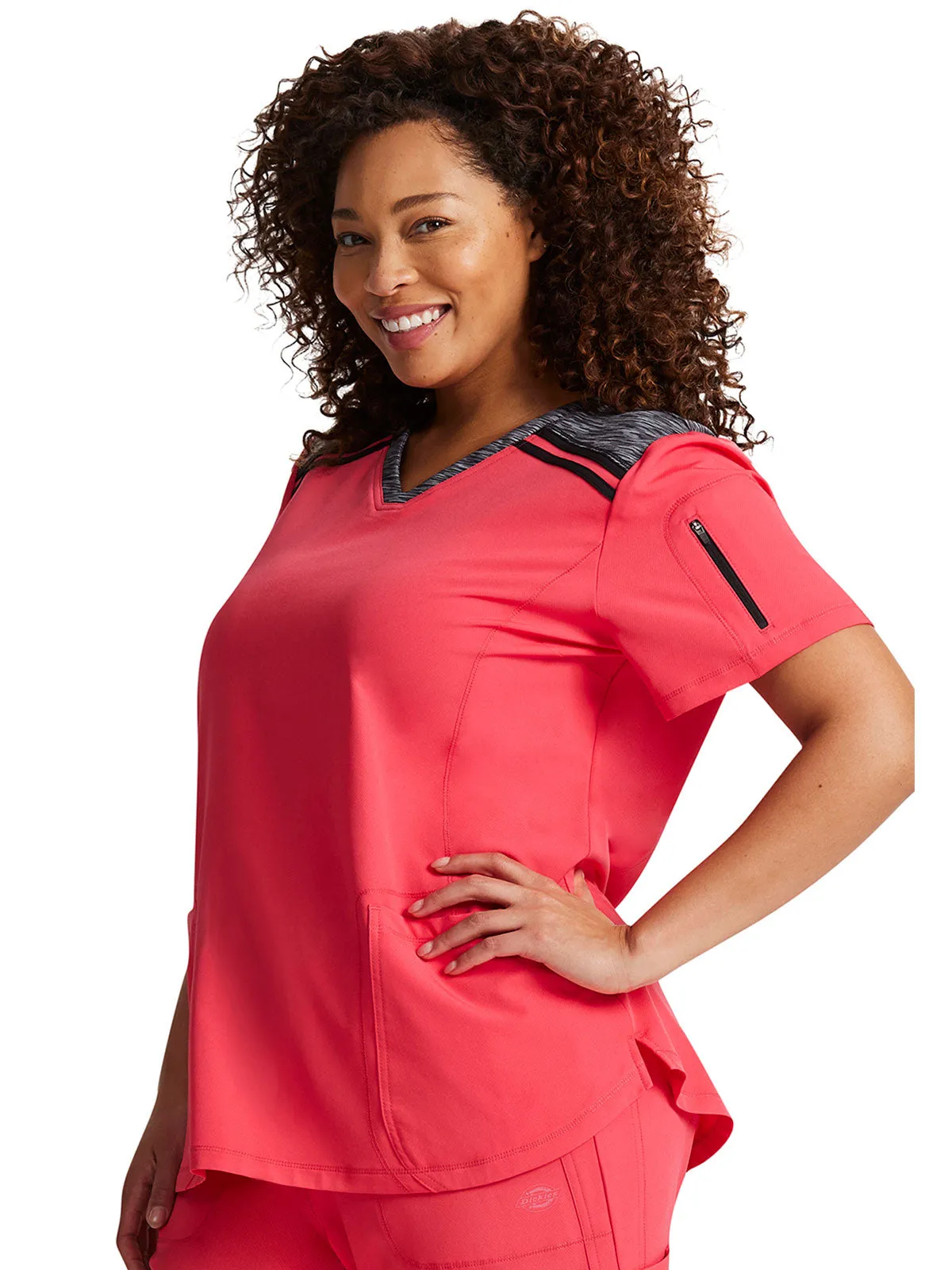 Dynamix -Women's V-Neck Solid Scrub Top