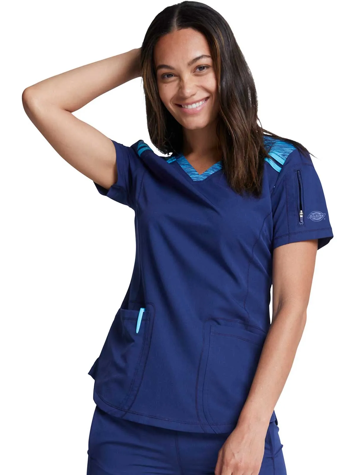 Dynamix -Women's V-Neck Solid Scrub Top