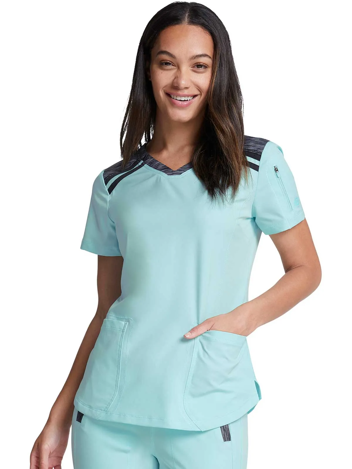 Dynamix -Women's V-Neck Solid Scrub Top