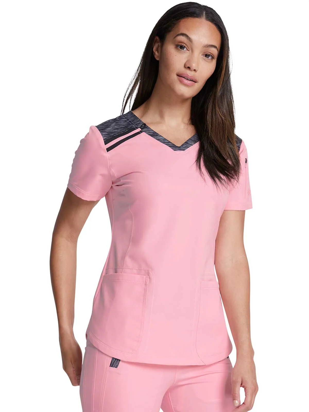 Dynamix -Women's V-Neck Solid Scrub Top