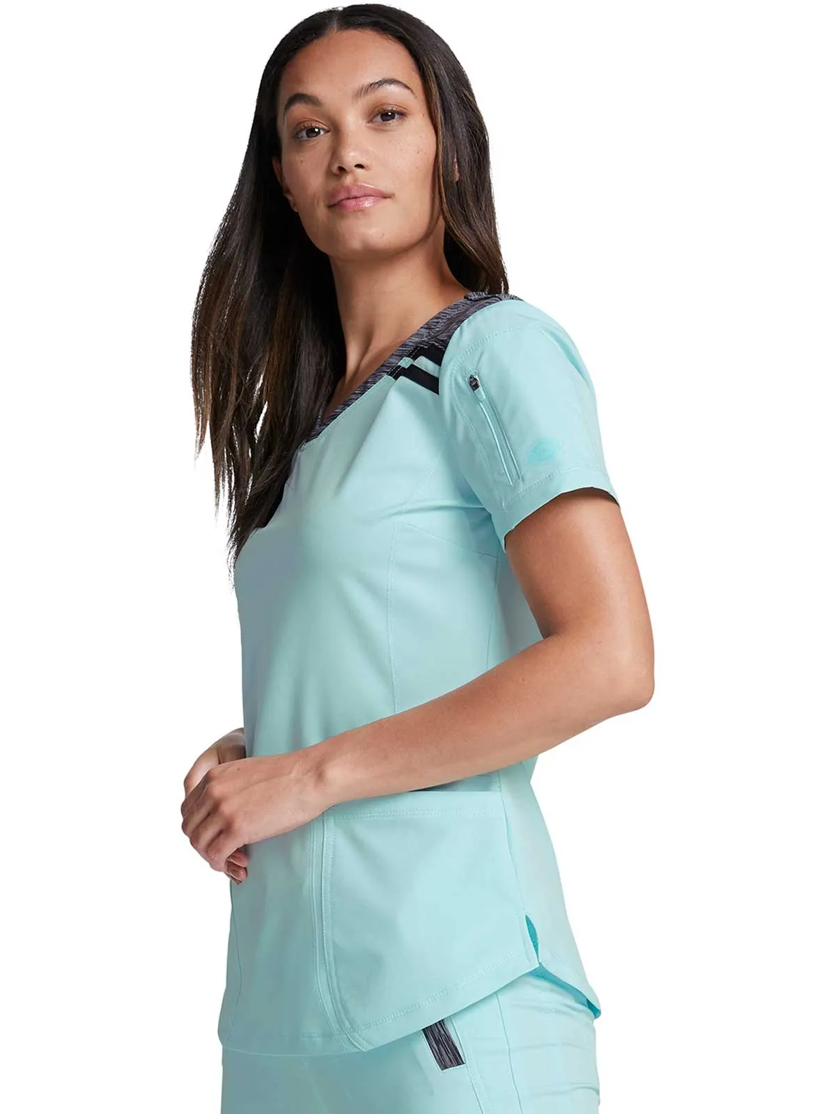 Dynamix -Women's V-Neck Solid Scrub Top