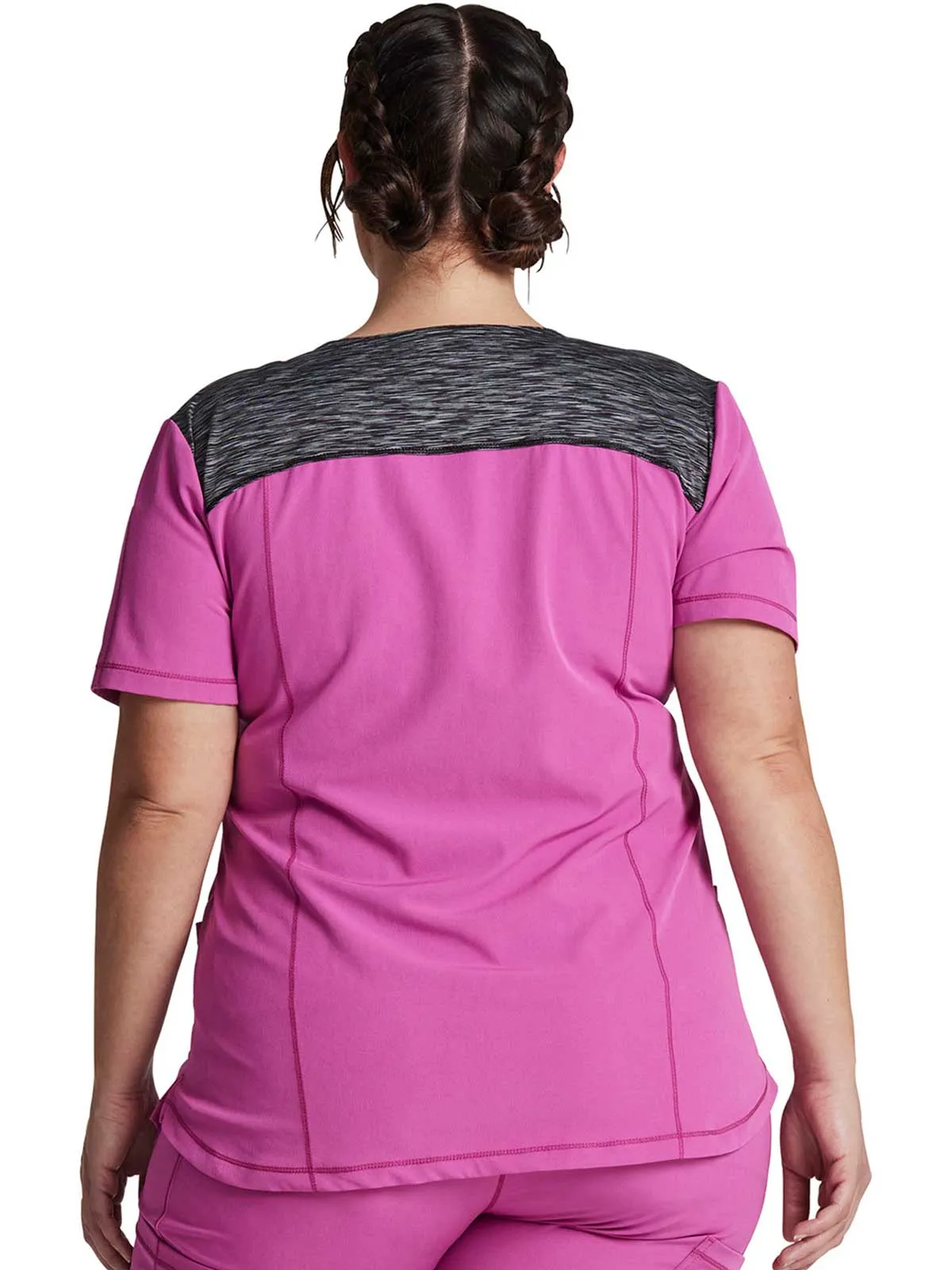 Dynamix -Women's V-Neck Solid Scrub Top