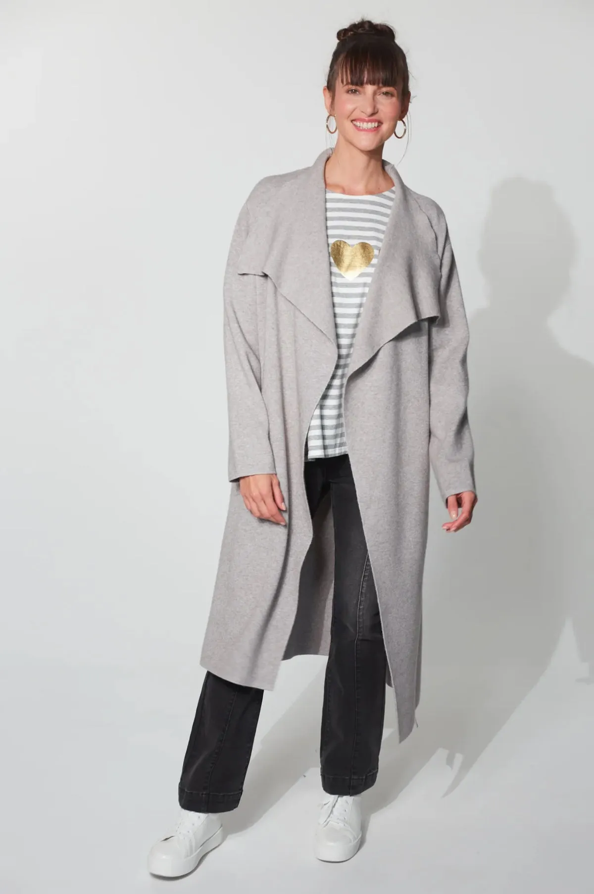 Eb & Ive Cordova Cardigan In Grey