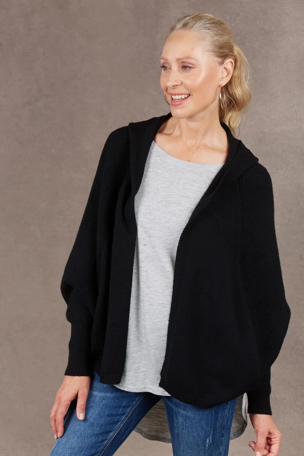 Eb & Ive Nawi Cardigan in Ebony (ONE SIZE)