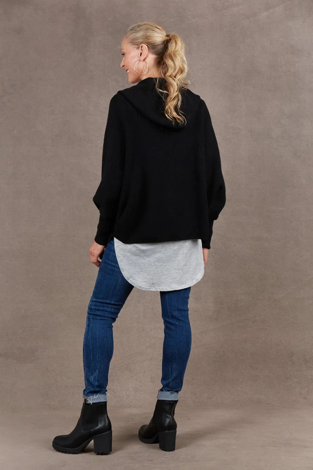 Eb & Ive Nawi Cardigan in Ebony (ONE SIZE)