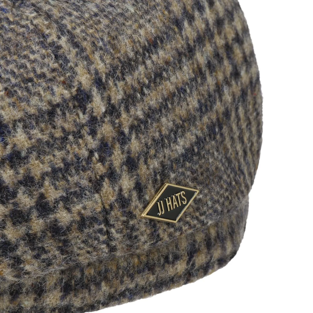 Eight Panel Cap Check Virgin Wool by JJ Hats