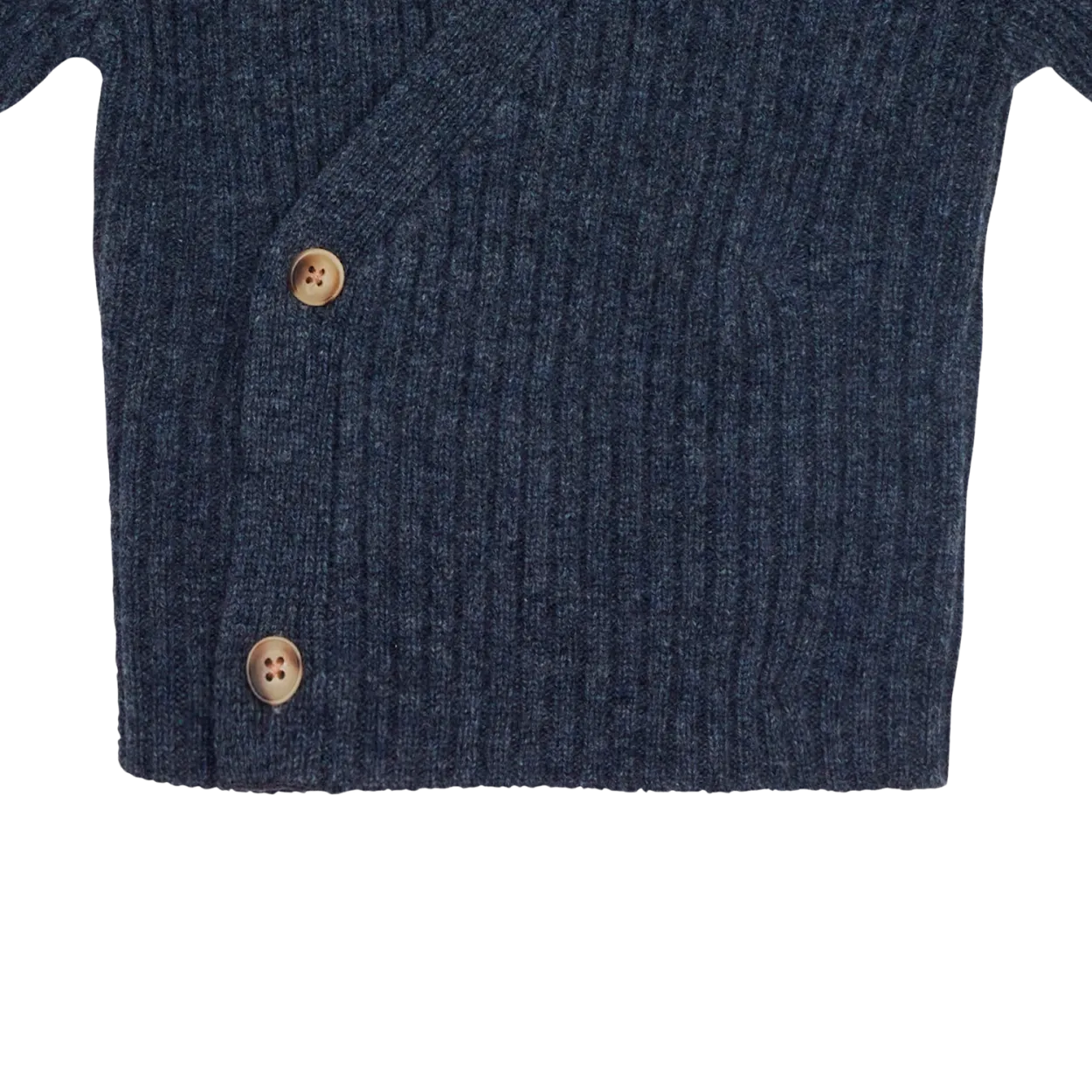 Elo Merino Wool Cardigan | Night Blue Melange