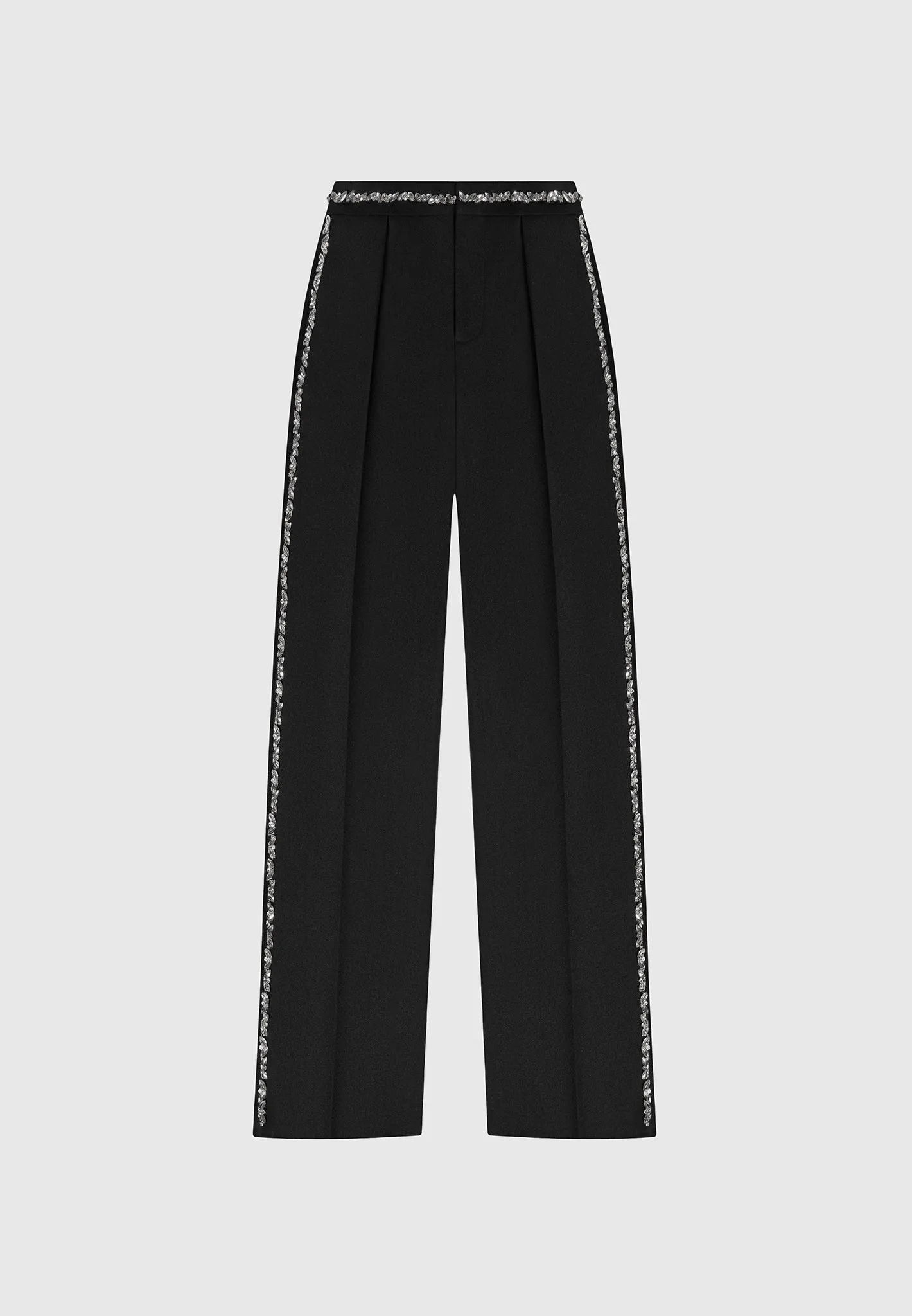 Embellished Tailored Trousers - Black