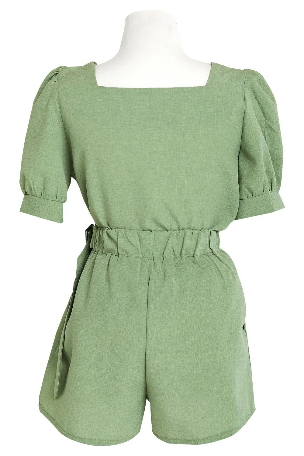 Emery Puff Sleeve Blouse And Shorts Set